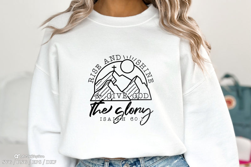 Rise and Shine Svg, Christian Quote Svg, Bible Verse Svg, Positive Quote Svg SVG Artinrhythm shop 