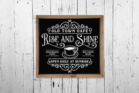 Rise and Shine | Vintage Coffee Sign SVG SVG CraftLabSVG 