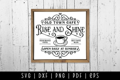 Rise and Shine | Vintage Coffee Sign SVG SVG CraftLabSVG 