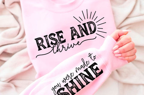 Rise And Thrive Sleeve SVG Design SVG Regulrcrative 