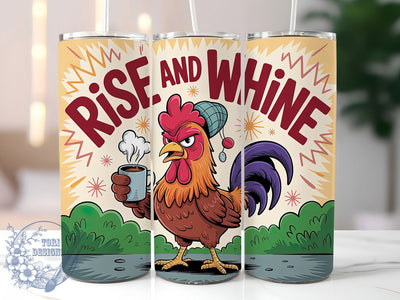 Rise And Whine Funny 20oz Tumbler, Humor Gift, Sublimation Wrap, Sarcastic Mug, 20oz Tumbler Design, Rise And Whine Quote, Everyday Humor Theme Sublimation ToriDesigns 