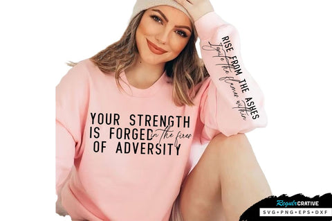 Rise from the ashes Sleeve SVG Design, Inspirational sleeve SVG, Motivational Sleeve SVG Design, Positive Sleeve SVG SVG Regulrcrative 