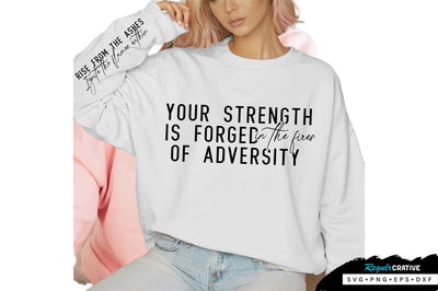 Rise from the ashes Sleeve SVG Design, Inspirational sleeve SVG, Motivational Sleeve SVG Design, Positive Sleeve SVG SVG Regulrcrative 