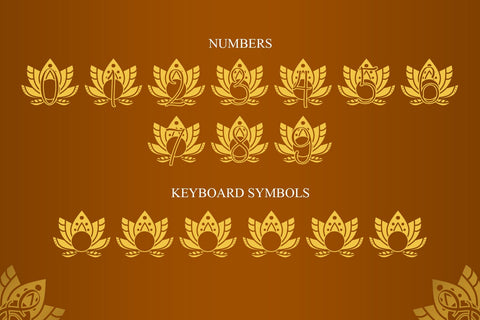 Rise Lotus Mandala Monogram Font Dm Letter Studio 