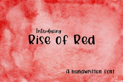 Rise of Red Handwritten Font Font LKM DigiDesigns 
