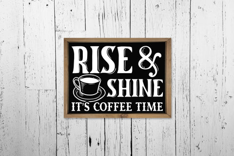 Rise & Shine It's Coffee Time, Vintage Coffee SVG SVG CraftLabSVG 