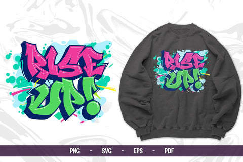 Rise Up | Graffiti Urban Street Quote SVG Mozzatype 