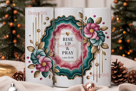 Rise Up & Pray 20oz Tumbler Wrap Sublimation DesignSVG 
