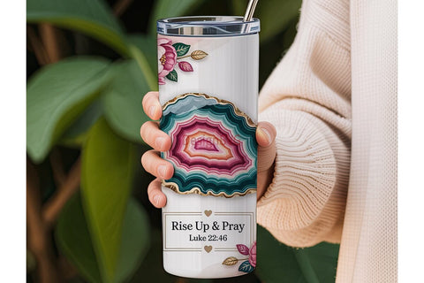 Rise Up & Pray 20oz Tumbler Wrap Sublimation DesignSVG 