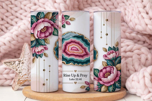 Rise Up & Pray 20oz Tumbler Wrap Sublimation DesignSVG 