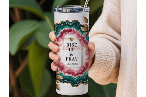 Rise Up & Pray 20oz Tumbler Wrap Sublimation DesignSVG 