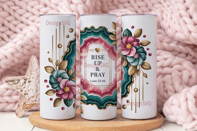 Rise Up & Pray 20oz Tumbler Wrap Sublimation DesignSVG 