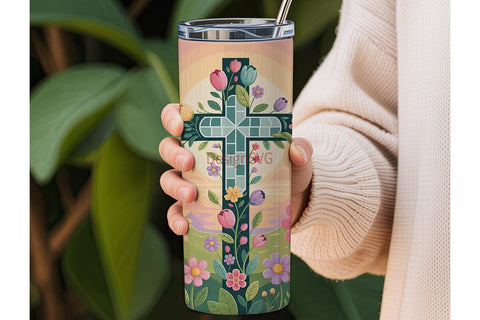 Risen Easter Tumbler Wrap Sublimation DesignSVG 