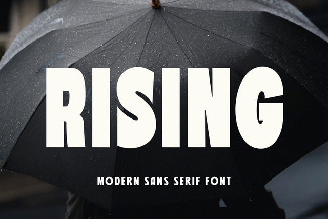 Rising - Modern Sans Serif Font Font studioalmeera 