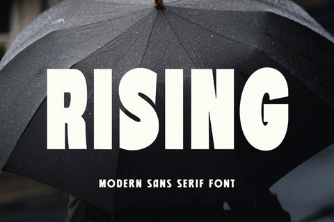 Rising - Modern Sans Serif Font Font studioalmeera 