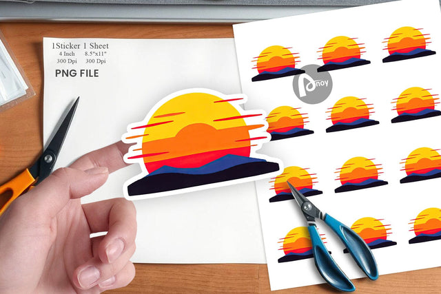 Rising Sun Sticker Sublimation artnoy 