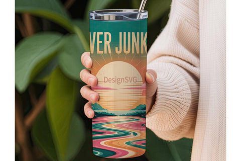 River Junkie 20oz Tumbler Wrap Sublimation DesignSVG 