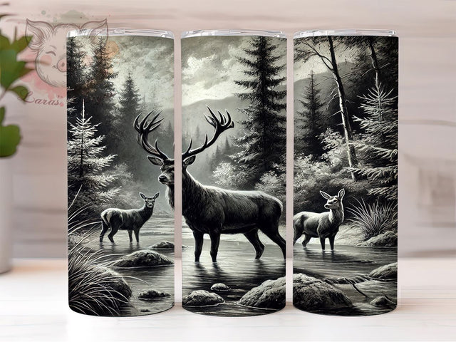 River Outdoors Deer Hunting Tumbler Wrap, River Outdoors Wrap, 20oz Sublimation Tumbler, Hunting Gift, Wildlife Drinkware, Outdoor Adventure Tumbler, Nature Lover Gift Sublimation Lara' s Designs 
