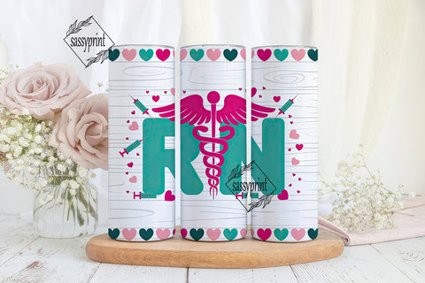 RN Nurse Tumbler Wrap Design Sublimation sassyprint 
