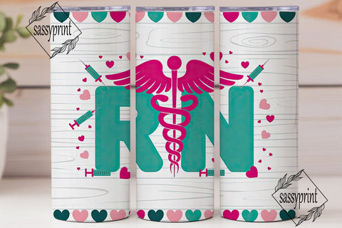 RN Nurse Tumbler Wrap Design Sublimation sassyprint 