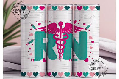 RN Nurse Tumbler Wrap Design Sublimation sassyprint 