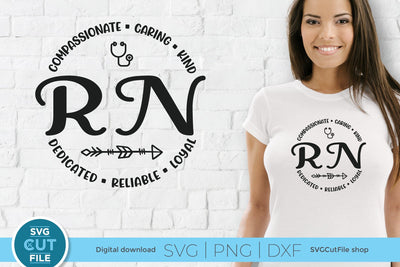RN svg, registered nurse svg, Nursing svg, nurse appreciation svg, Nurse svg SVG SVG Cut File 