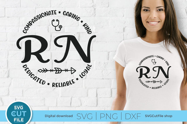 RN svg, registered nurse svg, Nursing svg, nurse appreciation svg, Nurse svg SVG SVG Cut File 