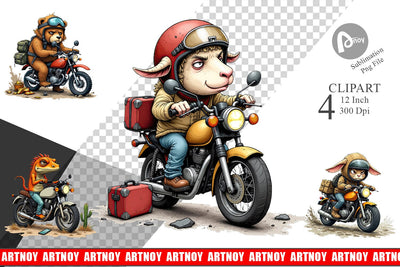 Road Rage Critters Clipart Sublimation artnoy 