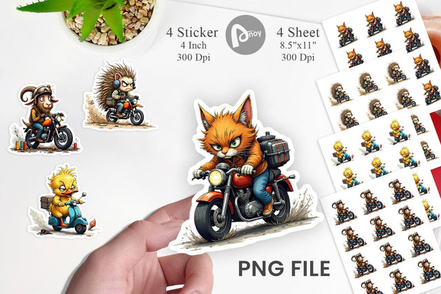 Road Rage Critters Sticker Sublimation artnoy 