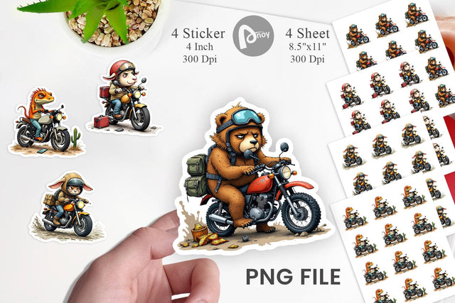 Road Rage Critters Sticker Sublimation artnoy 