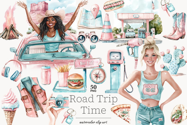 Road Trip Clipart | Vacation PNG Bundle | Grand Canyon SVG GlamArtZhanna 