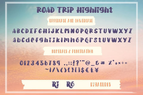 Road Trip - Cute Display Font Font AnningArts Design 