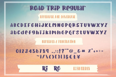 Road Trip - Cute Display Font Font AnningArts Design 