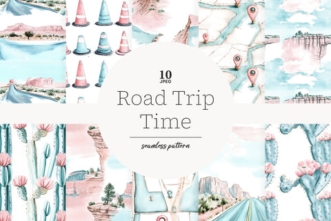 Road Trip Digital Paper | Grand Canyon Paper Digital Pattern GlamArtZhanna 