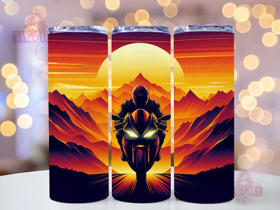 Road Trip Motorcycle 20oz Tumbler Wrap Sublimation Design, Straight Tapered Tumbler Wrap, Motorbike Tumbler Png, Instant Digital Download Sublimation SvggirlplusArt 