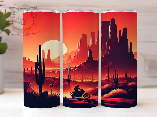 Road Warrior Biker Motorcycle Tumbler, Biker Wrap, 20Oz Tumbler, Sublimation Design, Road Warrior, Moto Lifestyle, Helmet Vibes Sublimation Lara' s Designs 