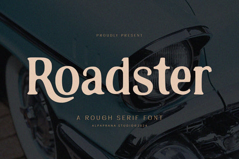 Roadster - Rough Display Font Alpaprana Studio 