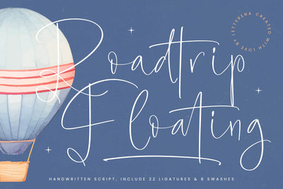 Roadtrip Floating - Handwritten Script Font Letterena Studios 