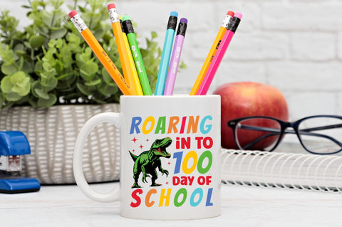 Roaring in to 100 day of school svg Design SVG Regulrcrative 