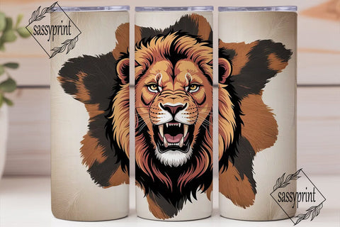 Roaring Lion Cowhide 20oz Tumbler Wrap Sublimation sassyprint 