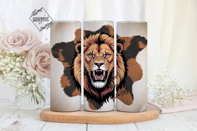 Roaring Lion Cowhide 20oz Tumbler Wrap Sublimation sassyprint 