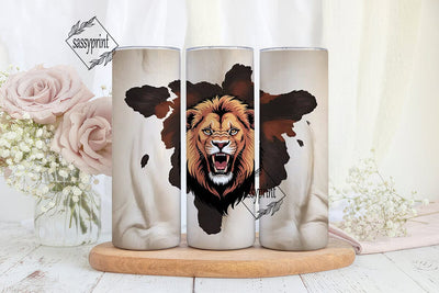 Roaring Lion Cowhide 20oz Tumbler Wrap Sublimation sassyprint 