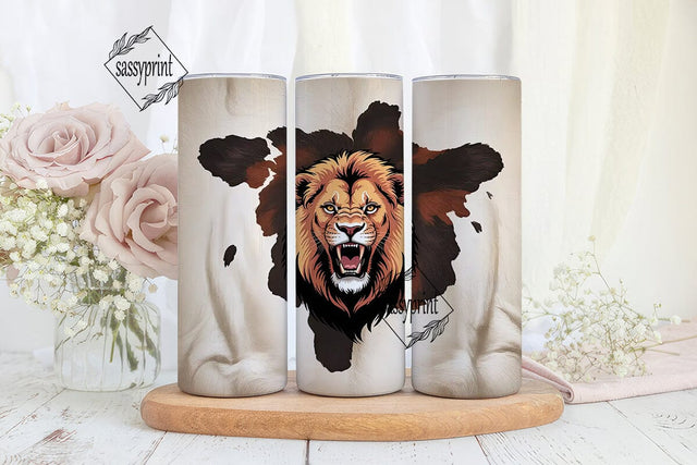 Roaring Lion Cowhide 20oz Tumbler Wrap Sublimation sassyprint 