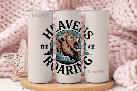 Roaring Lion Heavens 20oz Tumbler Wrap Sublimation DesignSVG 