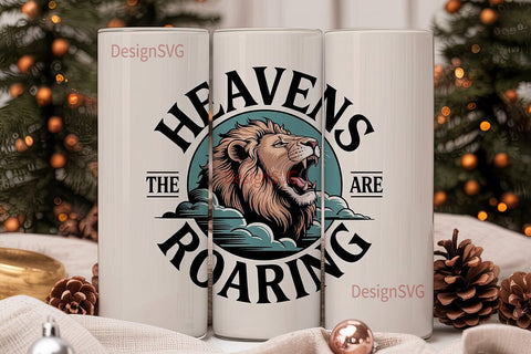 Roaring Lion Heavens 20oz Tumbler Wrap Sublimation DesignSVG 