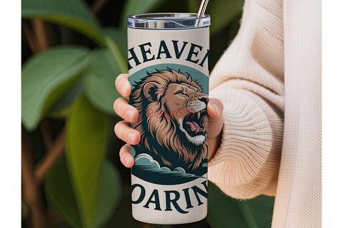 Roaring Lion Heavens 20oz Tumbler Wrap Sublimation DesignSVG 