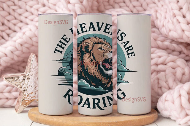Roaring Lion Heavens 20oz Tumbler Wrap Sublimation DesignSVG 