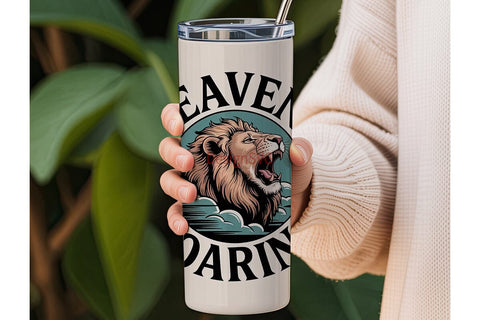 Roaring Lion Heavens 20oz Tumbler Wrap Sublimation DesignSVG 