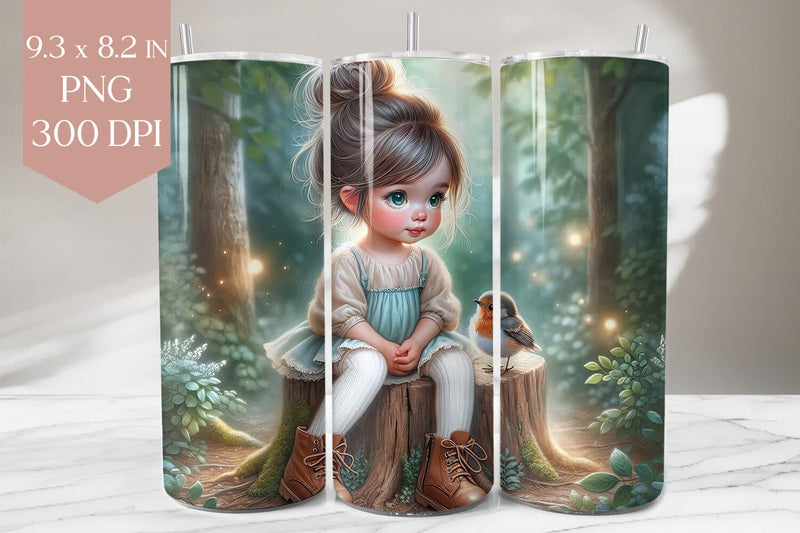 Robin Bird Tumbler Wrap PNG Sublimation BijouBay 