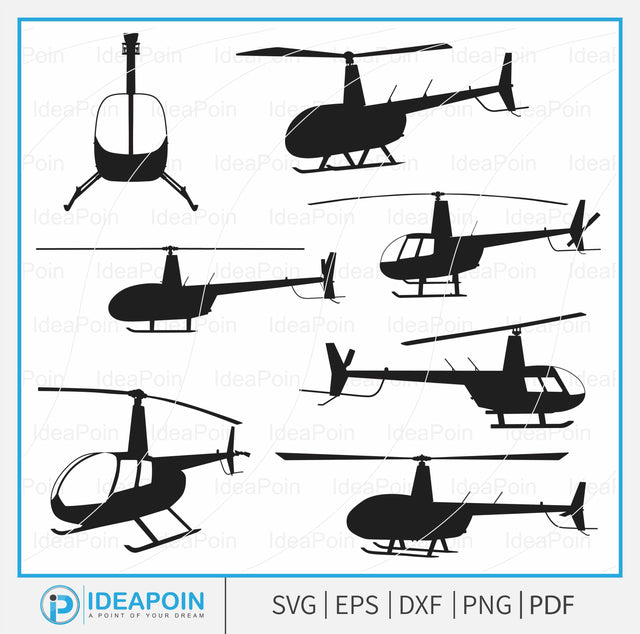 Robinson R-44 svg, Robinson R-44 SVG bundle, Pilot svg, Robinson R-44 svg Bundle, Helicopter svg, R22 Robinson Helicopter Silhouette, Flight School Helicopter, General Aviation SVG Dinvect 